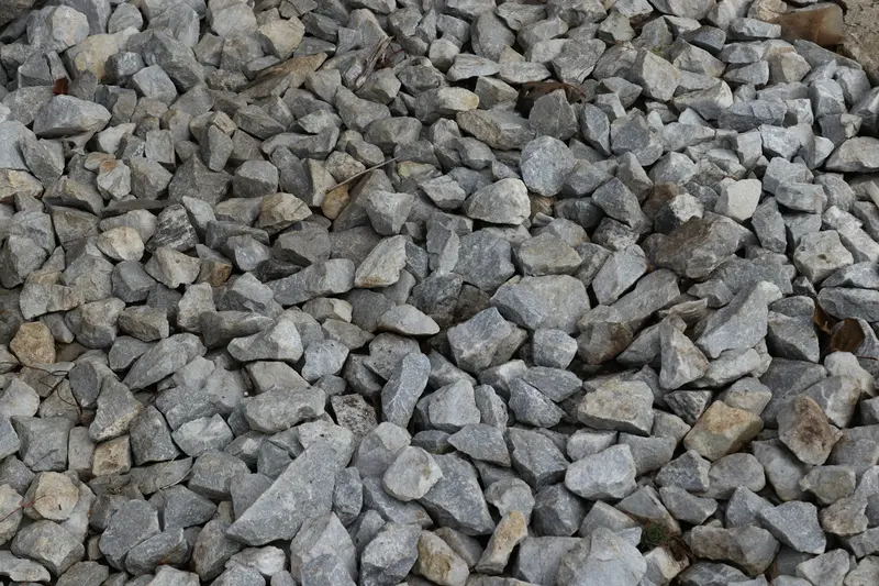 Close-up of clean crushed stone